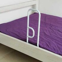 White handrails to help the elderly get up bedside guardrails to keep warm and wrenches to help them get up at night and fix the tools.