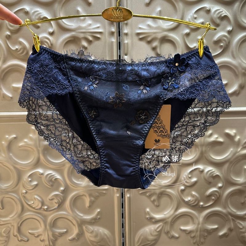 New Wacoal Wp33A5 Gold Label Women's Mid-Low Waist Embroidered Lace Briefs Wb33A5 with 399