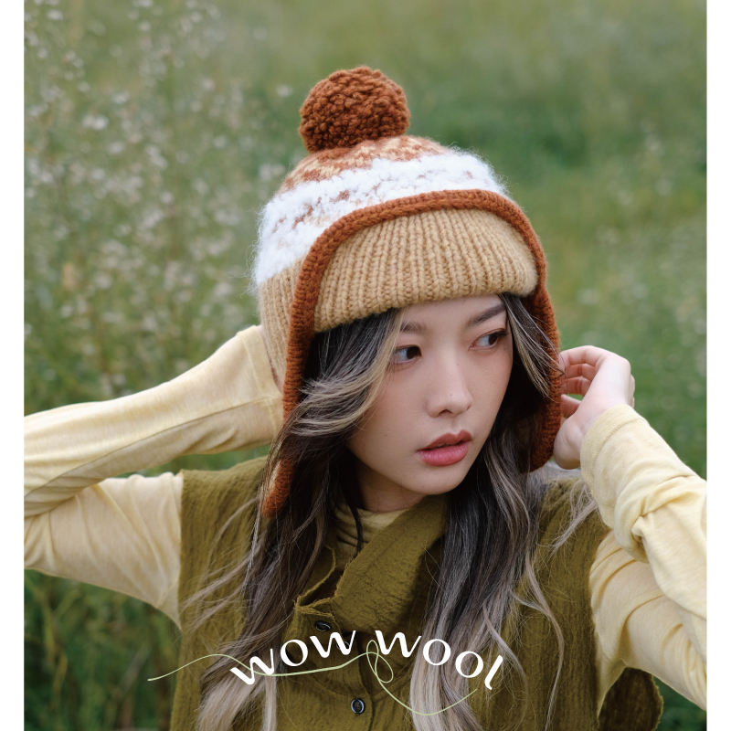 Video Tutorial |   Alpaca Circle Pilot Earflap Hat - Yizhi Octopus Original Knitting Material Kit