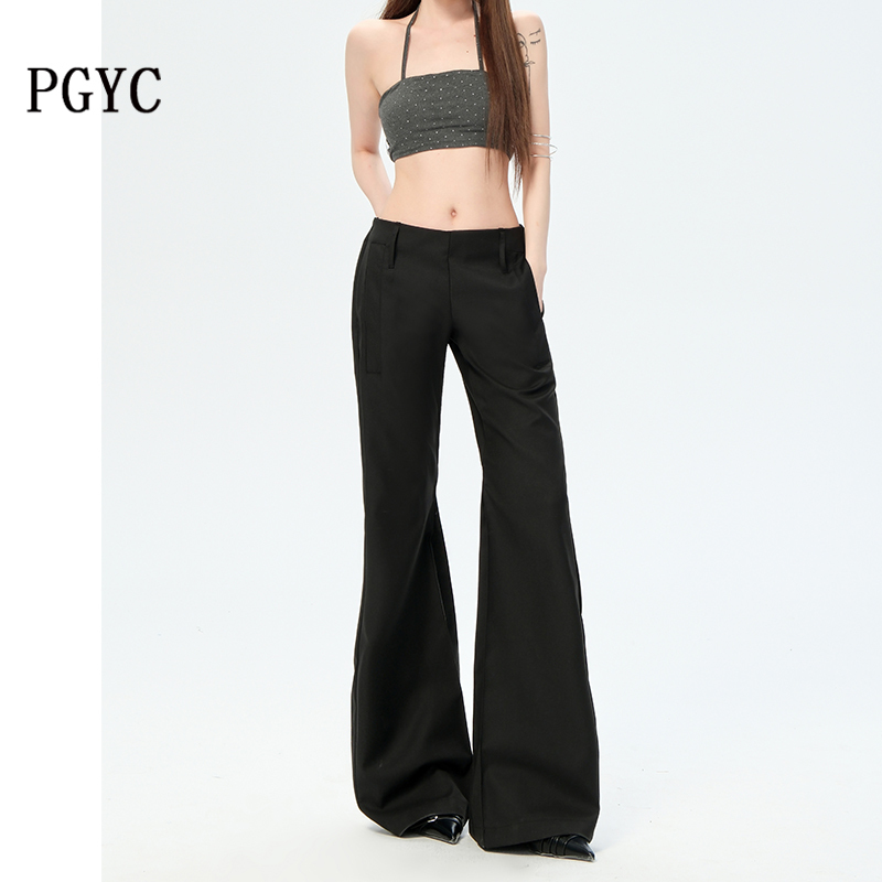 Original Character Denim Black Low-Rise Suit Flared Pants 2026 New Slim-Fit Flattering Suit Straight-Leg Flared Pants Original Character Denim Black Low-Rise Suit Flared Pants 2026 New Slim-Fit Flattering Suit Straight-Leg Flared Pants