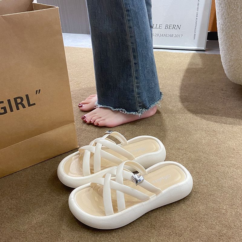 Chanel-Style Barbie Pink Slippers for Women, Summer 2024 New Model, High-End Thick-Soled Height-Increasing Super Trendy Beach Sandals Chanel-Style Barbie Pink Slippers for Women, Summer 2024 New Model, High-End Thick-Soled Height-Increasing Super Trendy Beach Sandals
