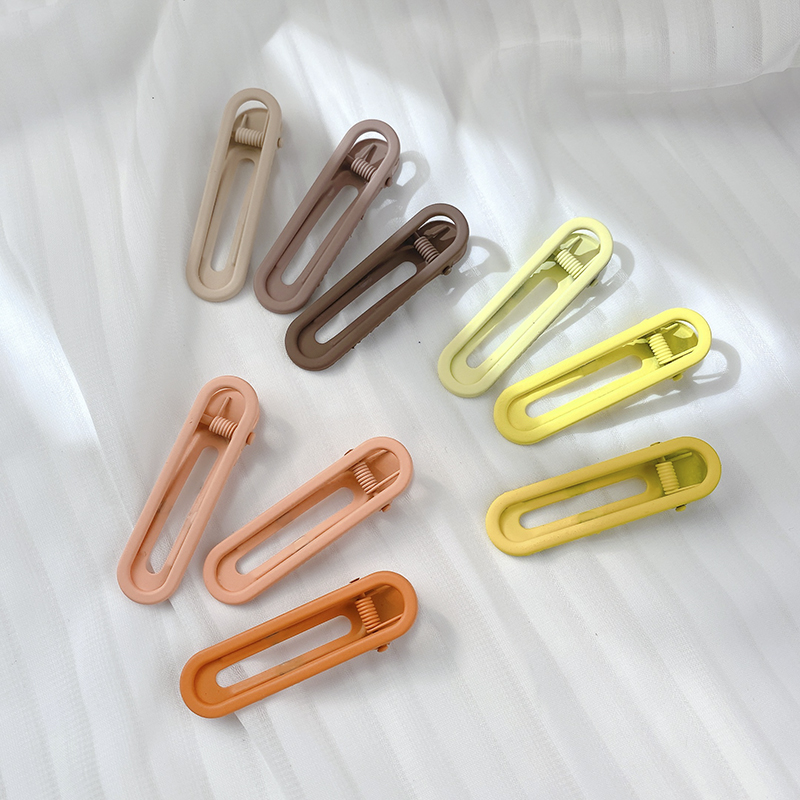 images 13:Candy-colored metal hairpin female scarless clip edges Summer shredded little hair card girl cute bangs