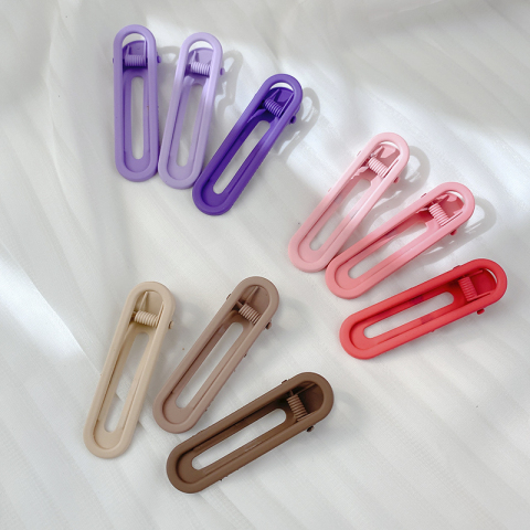 Candy-colored metal hairpin female scarless clip edges Summer shredded little hair card girl cute bangs