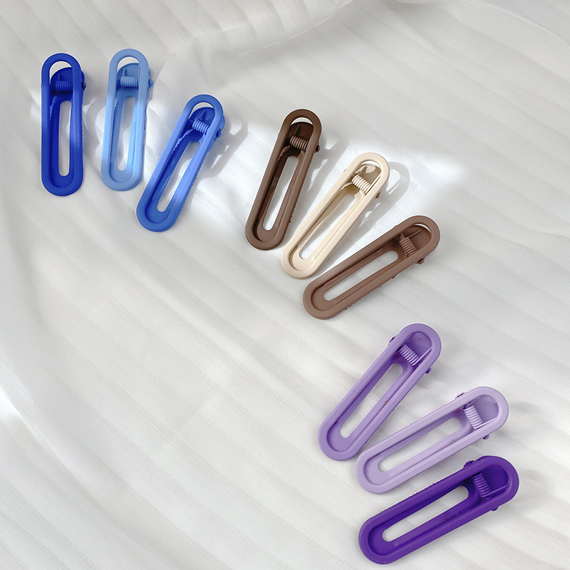 images 12:Candy-colored metal hairpin female scarless clip edges Summer shredded little hair card girl cute bangs