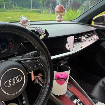 Car trash can for high-end rear hanging garbage bag creative multi-functional debris storage bin for women