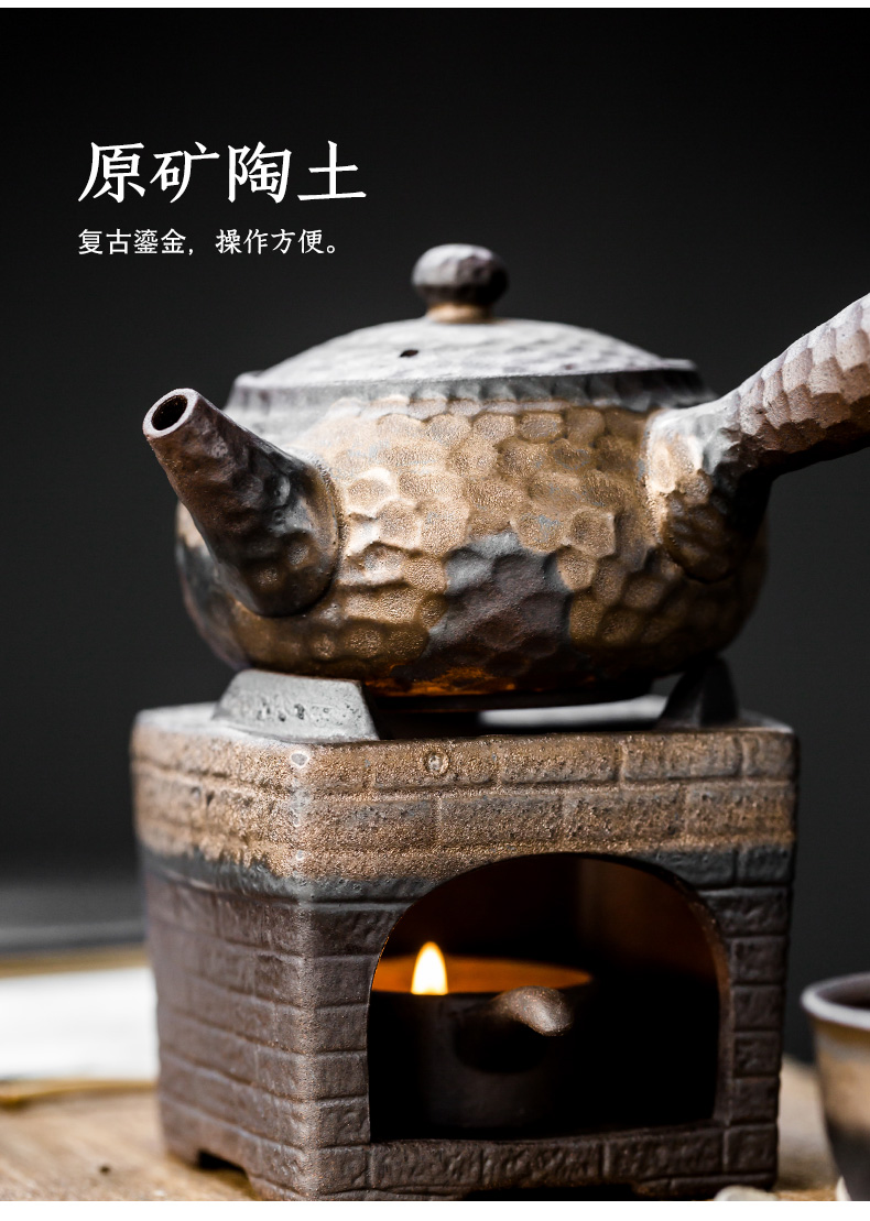 Temperature ceramic tea sets tea stove gold candles base heat insulation Temperature restoring ancient ways wine warm tea, tea accessories