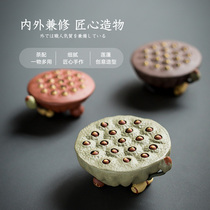 Lotus seed lotus small tea pet purple sand tea art can raise tea play tea ceremony zero with creative tea table tea tray decoration