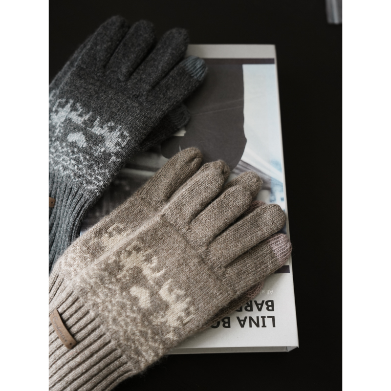 Qc 6/3 Z5 Old Beibei Fair Isle Jacquard Knit Vintage Cashmere Mittens 259 Off 129.5