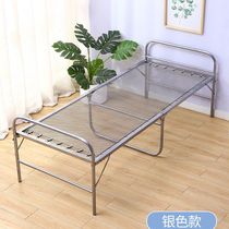 Steel wire bed single folding folding bed single bed iron bed steel wire bed simple double wire spring soft bed single reinforcement