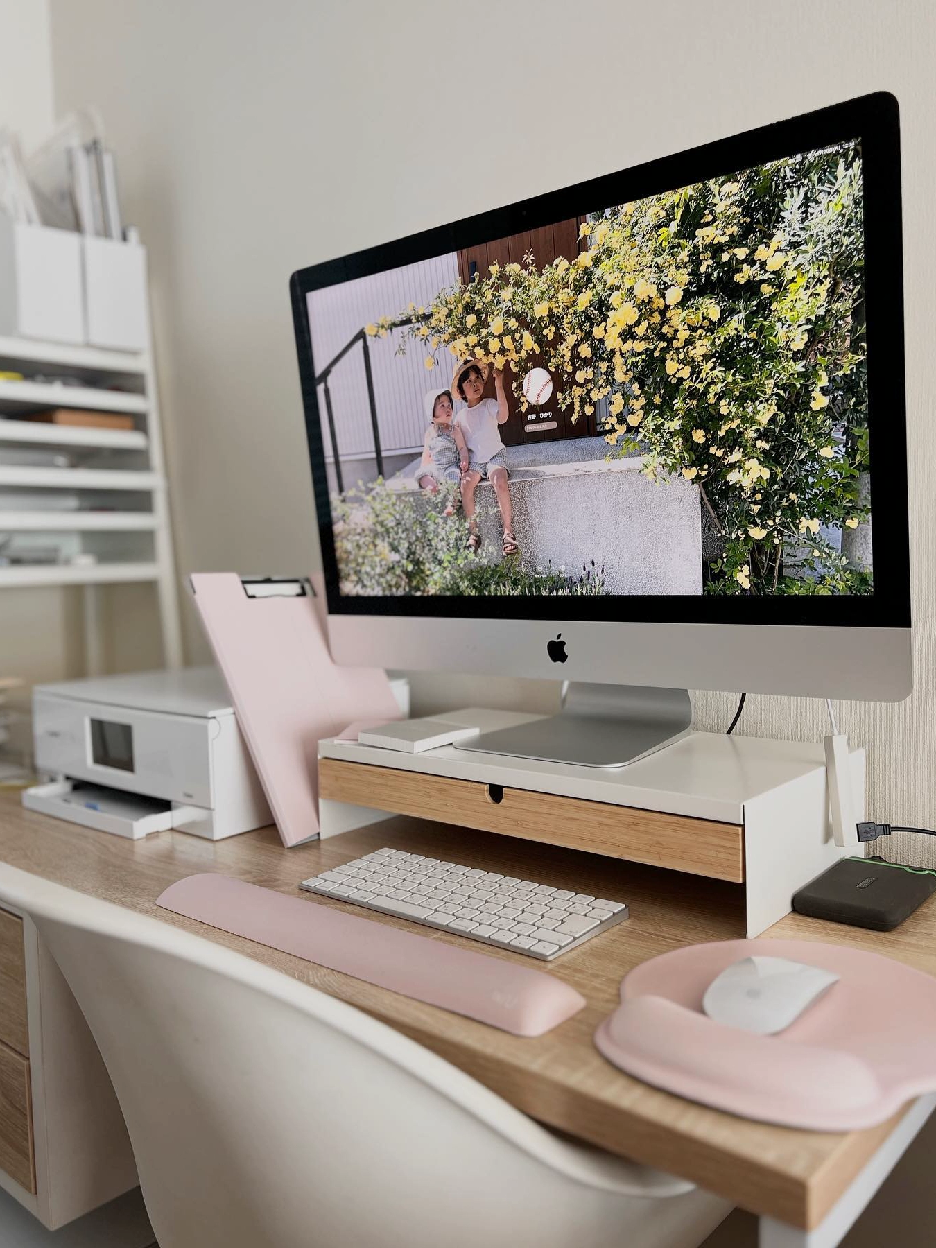 Digio2 Silicone Mouse Pad Wrist Rest Keyboard Hand Rest Anti-Tendonitis Mouse Hand Wrist Pad for Girls Pink