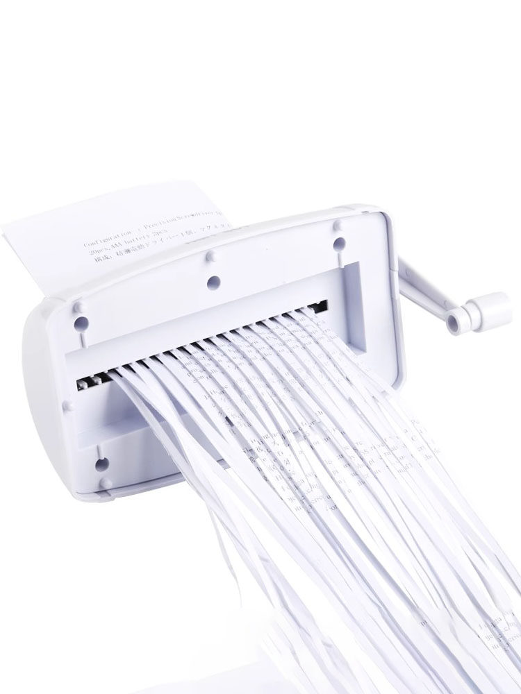 Digio2 Small Manual Shredder Mini Office Home Use Advanced Confidentiality Essential Privacy Anti-Leakage Personal Portable Hand-Crank Desktop Type 3.5mm Strip Commercial Secret Shredder