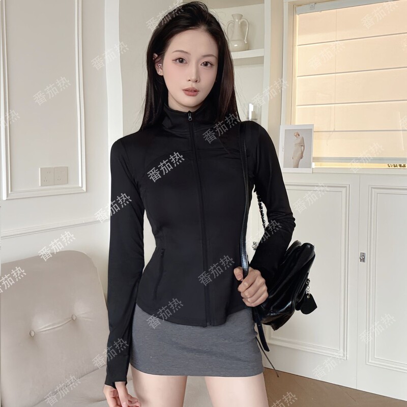 Tomato Hot】Sun Protection Clothing with Stand-Up Collar, Slim Fit, Upf50+, Breathable Summer Sun Protection Ice Silk Shirt for Women, Suitable for Sports and Yoga