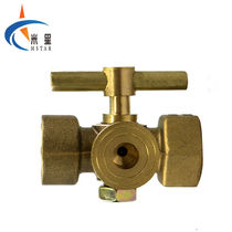 Mei Xing MSTAR brass pressure gauge three-way thread handle rotating copper manually drainage copper