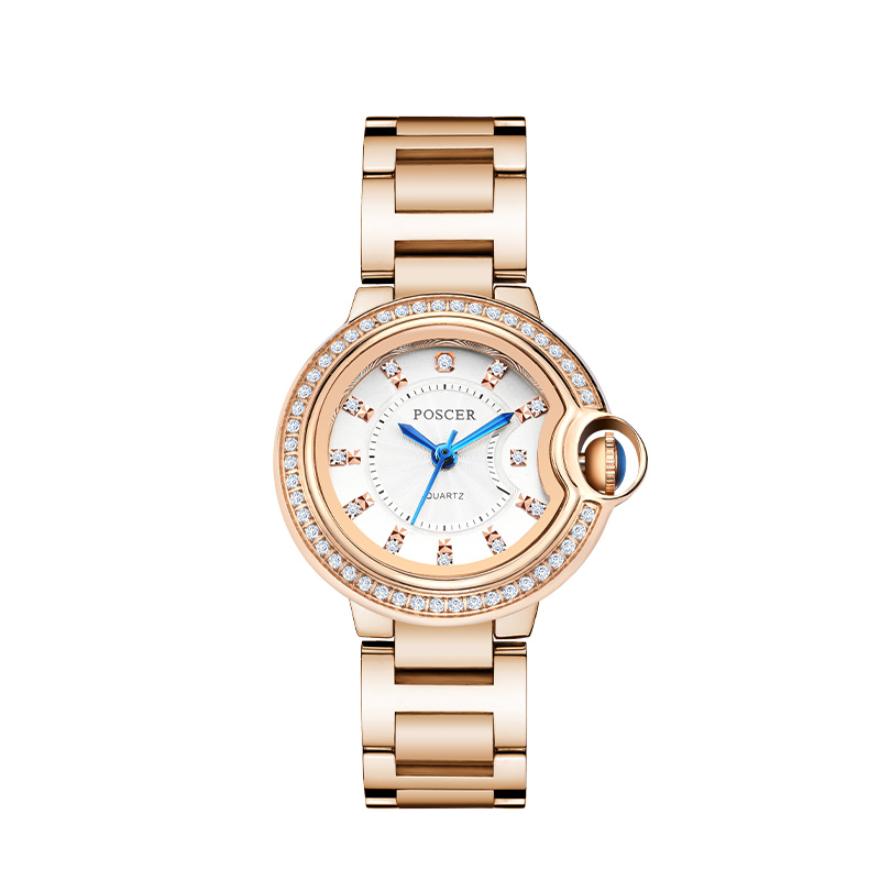 POSCER/宝石捷表手表女时尚气质钢带气球手表品牌女士手表50119