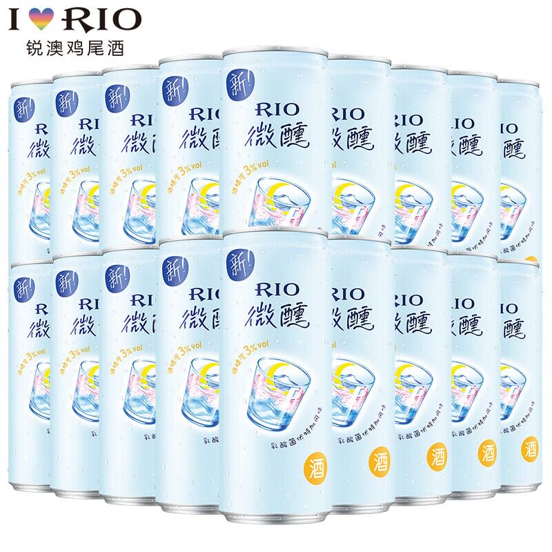 锐澳（RIO）微醺预调鸡尾酒果味酒 330mL 24罐 整箱装