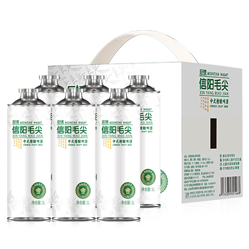 巨麦 中式精酿茶啤 信阳毛尖1L*6瓶/箱