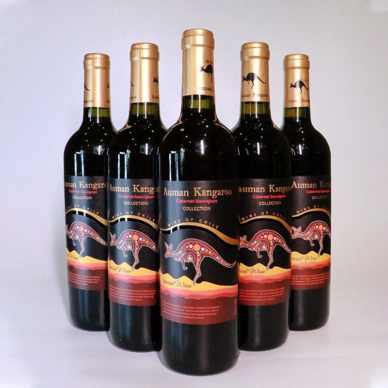 影樽珍藏袋鼠干红葡萄酒原产智利14度红酒高档过节红酒ZZ121