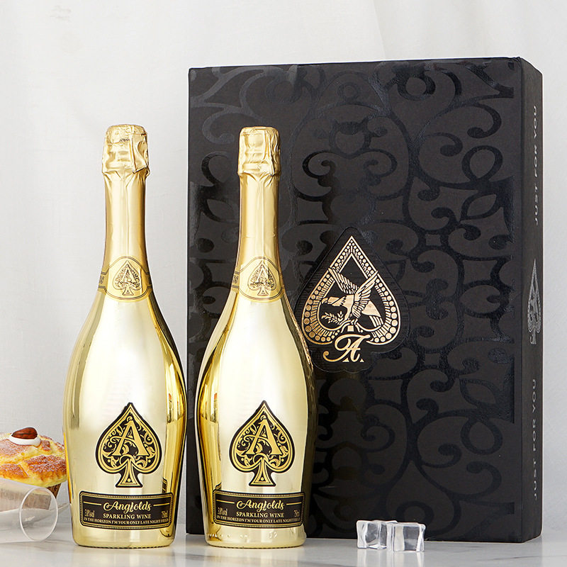 【750ml*2礼盒装】昂富庄园菲斯特气泡酒葡萄酒香槟芳香气味金色瓶身送礼