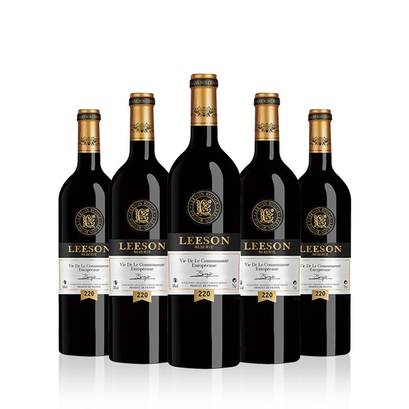 法国 雷盛（LEESON）220干红葡萄酒彩箱版 750ml*6瓶/箱