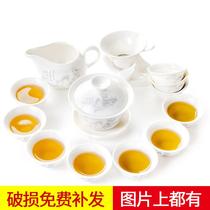 Kung Fu tea set tea set snowflake glaze side handle pot glazed travel set teacup ceramic home hospitality