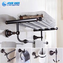 Black bronze towel with antique bathroom rack with bathroom fitted with bathroom hardware hanging towel
