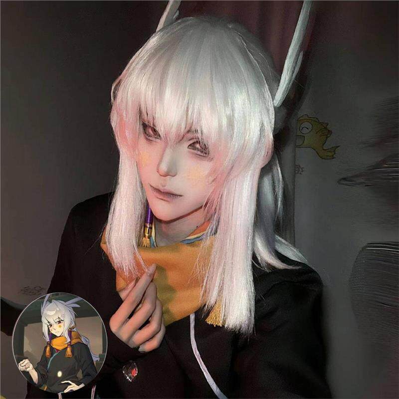 cosplay必备神器 💁‍♀️ 光遇cos轻桃白鸟假头男女通用纯白色长发-演出假发-淘宝好物网