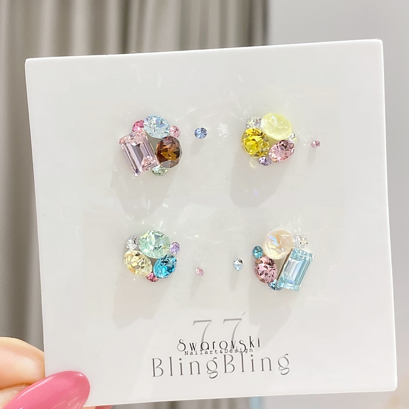 Authentic Swarovski Crystal "Star Fragment" Colorful Rhinestones DIY Nail Art Decoration Material Kit Nail Accessories Authentic Swarovski Crystal "Star Fragment" Colorful Rhinestones DIY Nail Art Decoration Material Kit Nail Accessories