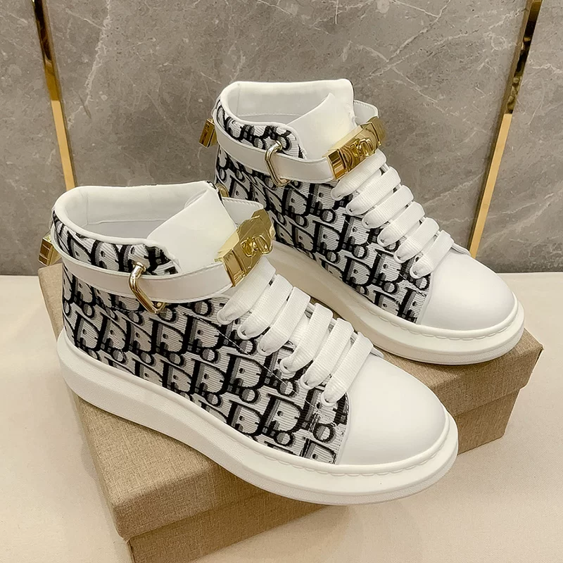 2023 новая осень-зима CD дом письмо принт высокие кроссовки McQueen с кожаной повседневная спортивная обувь мужская мода короткие ботинки