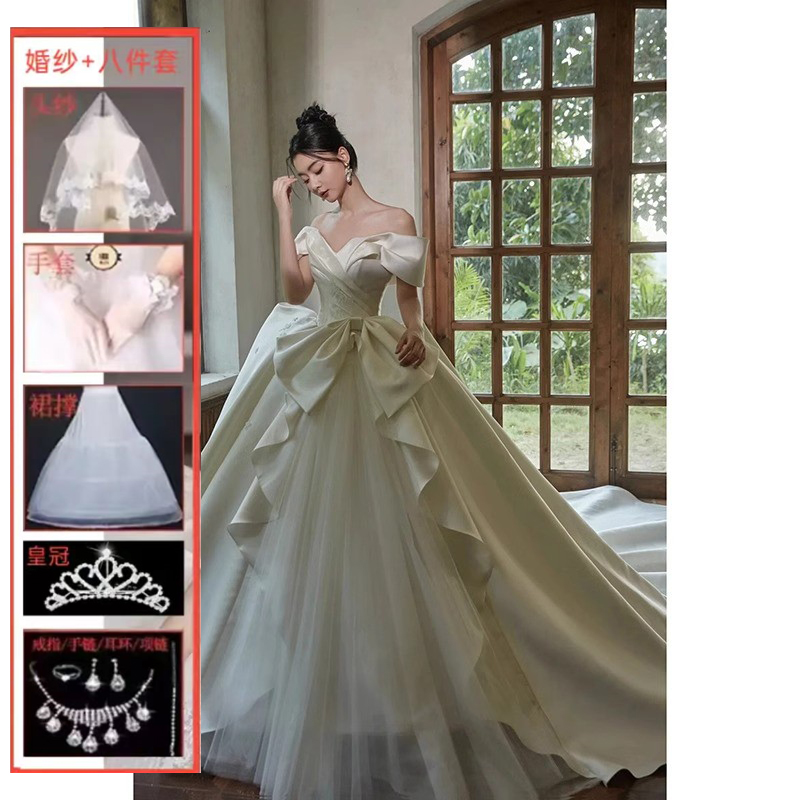  XS recommends within 75 pounds+Tail -hocked model+8 -piece wedding dress   + $25.14 