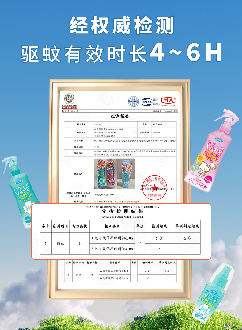 【日本直邮】Fumakilla Skin Vape 天然植物提取 防蚊虫叮咬驱蚊喷雾 200ml