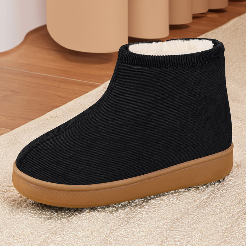 Women's Winter Cotton Shoes with Fleece Lining, Thickened Wool, Traditional Cotton Slippers for Middle-Aged and Elderly, Genuine Grandma Style, Men's Warm Shoes for the Elderly