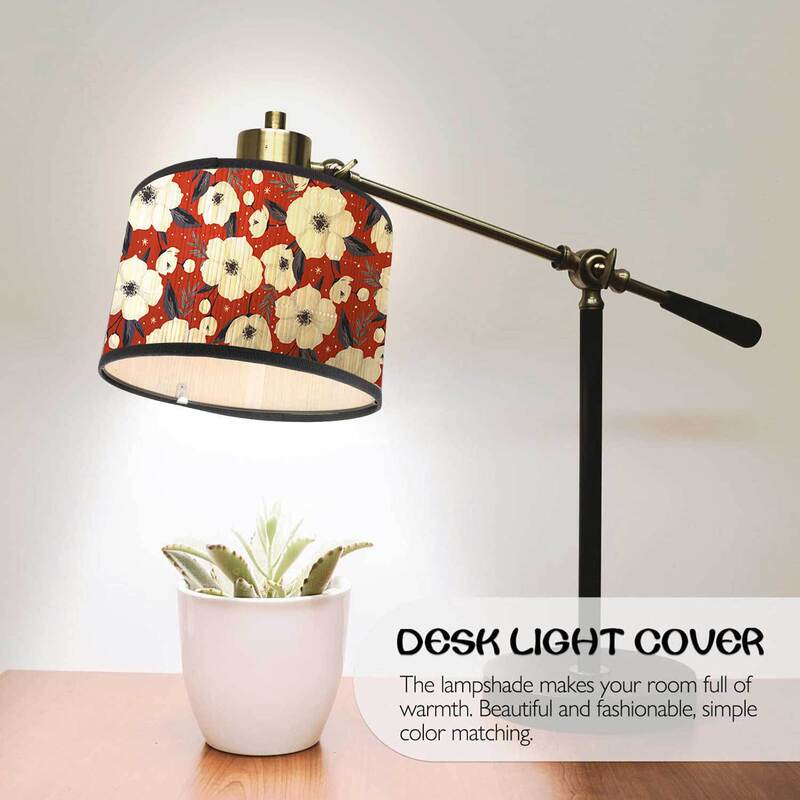 Folk Room Tea Room Chandelier Lampshade Modern Simple Round Mouth E27 Lamp Head Shade Shade Drum Type Bamboo Table Lampshade