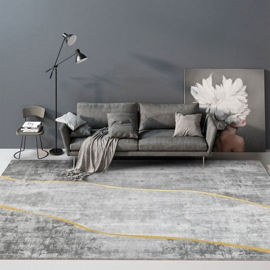 北欧地毯客厅茶几灰色地毯卧室满铺加厚地垫家用轻奢地毯垫沙发毯