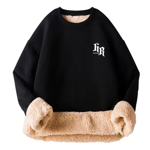 Утепленная бархатная толстовка, трендовый зимний лонгслив для отдыха, удерживающее тепло базовое термобелье, оверсайз