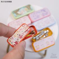 微缩迷你小文具盒小餐具盒儿童食玩模型微缩小东西仿真娃屋玩具