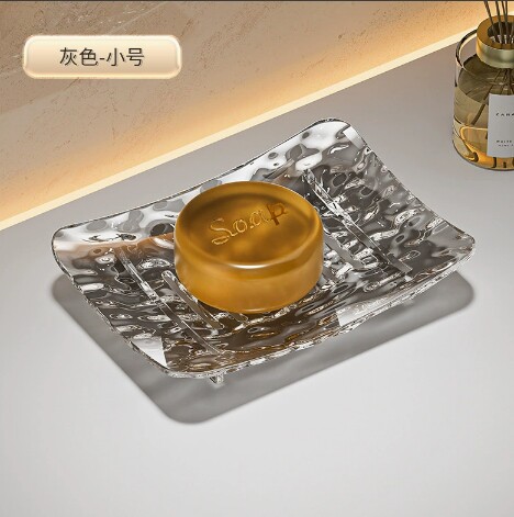 冰川纹肥皂盒沥水浴室香皂盒学生宿舍台面免打孔肥皂架卫生间香皂