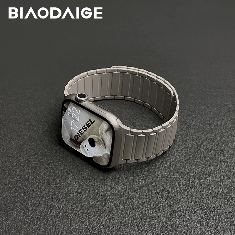 Совместимый ремешок для Apple Watch Ultra, металлическое магнитное кольцо-цилиндр, ремешок для Apple Watch iwatchs8 силиконовый защитный корпус пленка Ultra2senior sense мужской женский S9