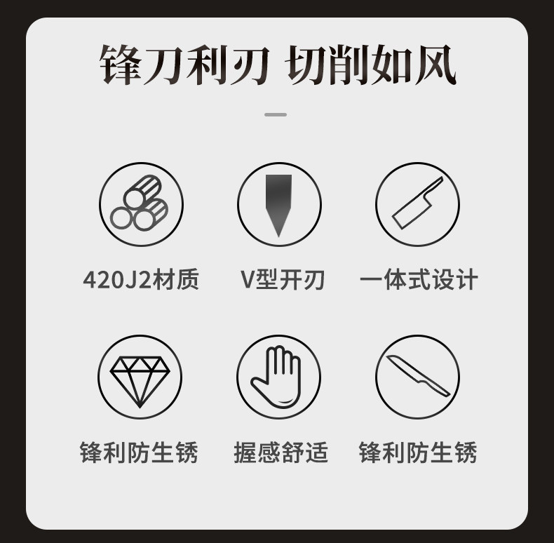 安享好物 安享C级多用刀-快本三德刀  
