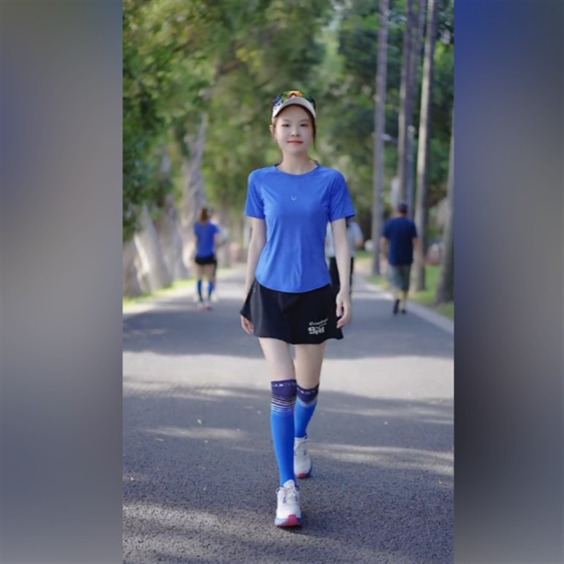 Video mode with socks air - breathable speed dry skirt female running fitness suit