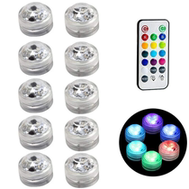 10PCs IP68 Waterproof Battery Operated Multi Color Submersib