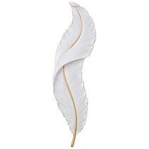 Led White Feather Wall Lamp For TV Backdrop Bedroom Bedside