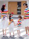 Trendy Family Matching T-Shirt Set Summer Short-Sleeve 2025 New Style for Family of Three or Four Vacation Beach Mother-Daughter Dress Seaside