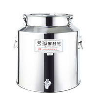Thickened 304 stainless steel sealed barrel sealed barrel multi-purpose sealed jar peanut oil barrel wine barrel milk barrel with faucet