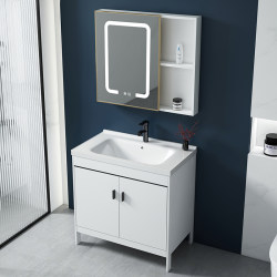 Floor-Standing Honeycomb Door Bathroom Cabinet Washbasin Bathroom Ceramic Integrated Washbasin Balcony Washbasin Cabinet Combination