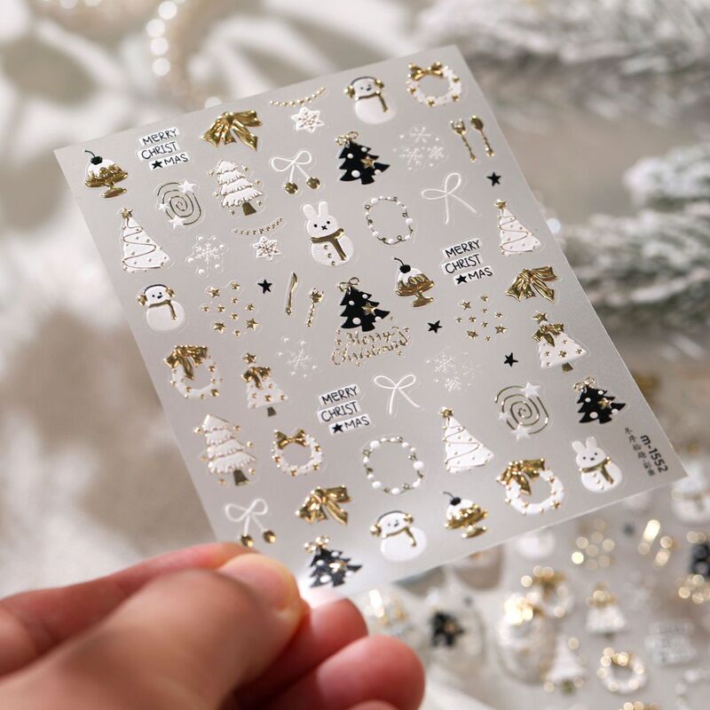 New Christmas Nail Stickers Winter Fun Christmas Tree Wreath Nail Stickers Decoration Cute Ins Adhesive Stickers New Christmas Nail Stickers Winter Fun Christmas Tree Wreath Nail Stickers Decoration Cute Ins Adhesive Stickers