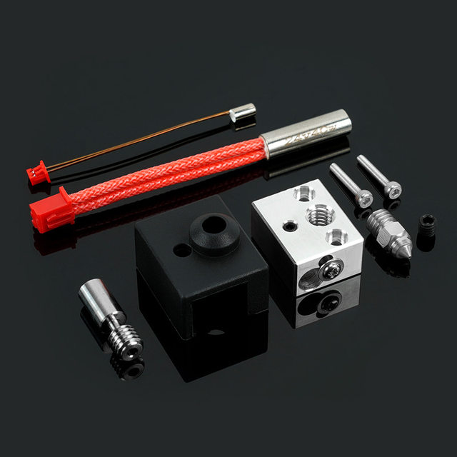 Ender3S1/Pro elf extrusion nozzle hot endkit ຍົກລະດັບຄວາມຮ້ອນທີ່ທົນທານຕໍ່ຄວາມຮ້ອນສູງ ຕັນທອງແດງ ແຜ່ນໂລຫະປະສົມ titanium