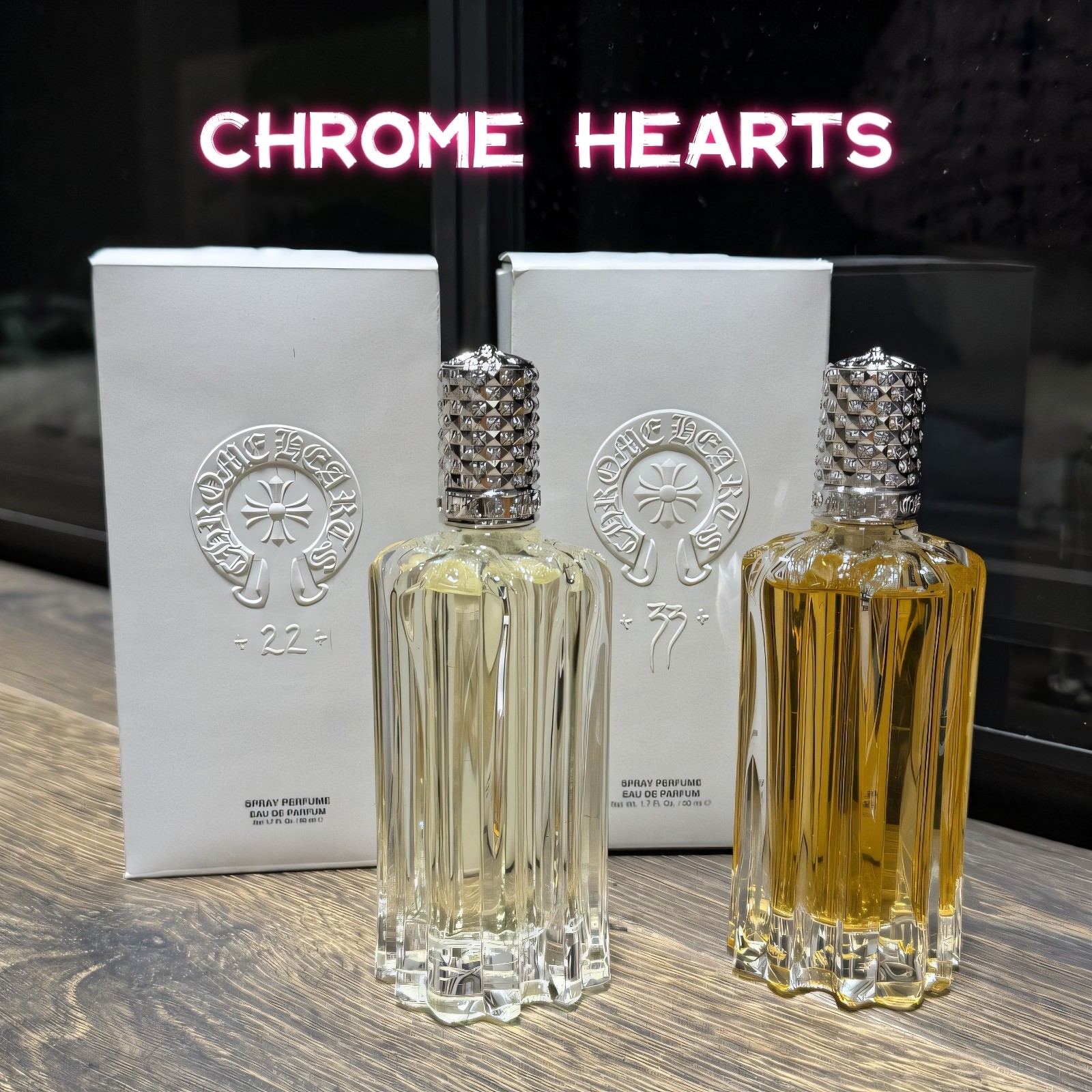 chrome香水价格揭秘！克罗心chrome hearts22号滚珠香水油33+走珠木质