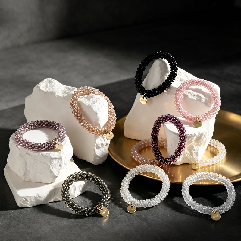 Exquisite Crystal Beaded Hair Tie, Feminine and Elegant Ladylike Bracelet, Dual-Purpose Hair Tie, 2026 New Style Hair Rope Headwear Exquisite Crystal Beaded Hair Tie, Feminine and Elegant Ladylike Bracelet, Dual-Purpose Hair Tie, 2026 New Style Hair Rope Headwear