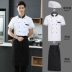 Mùa hè mỏng phần quần áo đầu bếp nam nữ nhà hàng khách sạn bếp đầu bếp áo khách sạn phục vụ nhà bếp tùy chỉnh ngắn tay đồng phục nhà bếp 