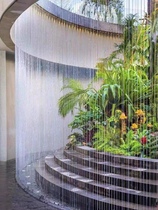 Wire water curtain water curtain wall shopping mall hotel sales department large water feature equipment fiber optic landscape